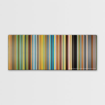 Primer color palette canvas print: thousands of thin vertical stripes of color