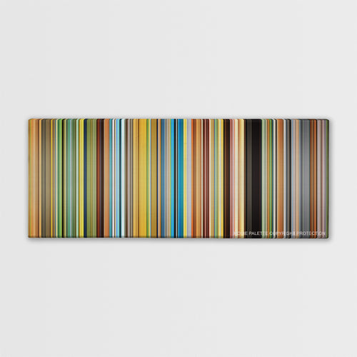 Primer color palette canvas print: thousands of thin vertical stripes of color