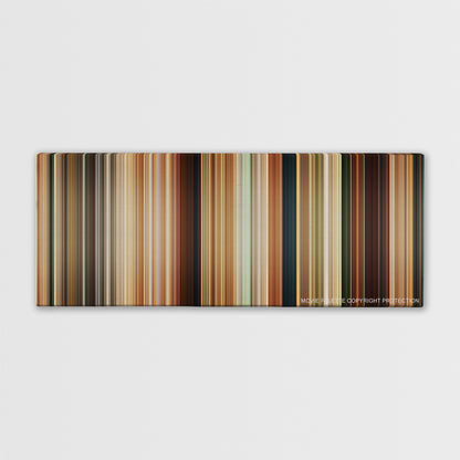 Madagascar: Escape 2 Africa color palette canvas print: thousands of thin vertical stripes of color