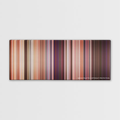 The Hot Chick color palette canvas print: thousands of thin vertical stripes of color