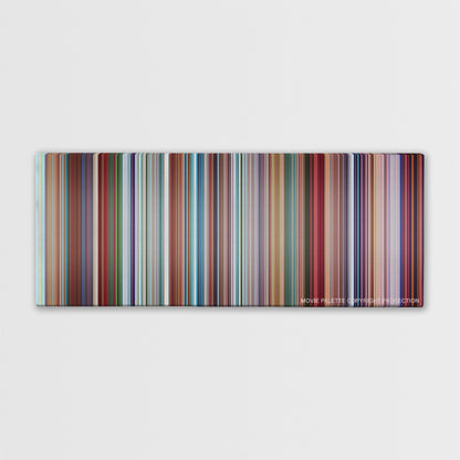 Despicable Me movie barcode canvas print, the whole film as stripes of color
