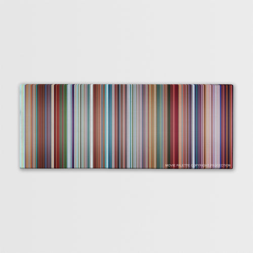 Despicable Me movie barcode canvas print, the whole film as stripes of color