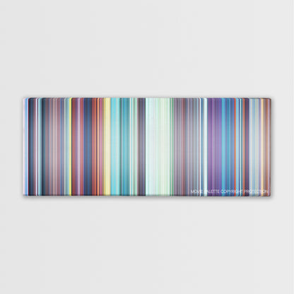 The Sword in the Stone color palette canvas print: thousands of thin vertical stripes of color
