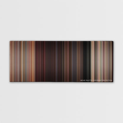 Sixteen Candles color palette canvas print: thousands of thin vertical stripes of color