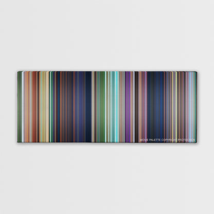 Rio color palette canvas print: thousands of thin vertical stripes of color