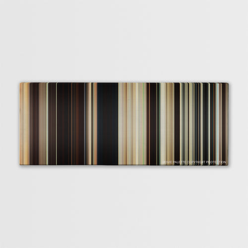 Cowboys & Aliens color palette canvas print: thousands of thin vertical stripes of color
