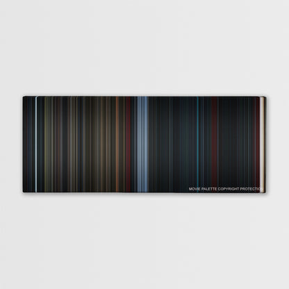 Life color palette canvas print: thousands of thin vertical stripes of color