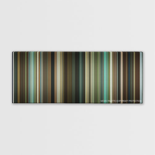 Edge of Darkness color palette canvas print: thousands of thin vertical stripes of color