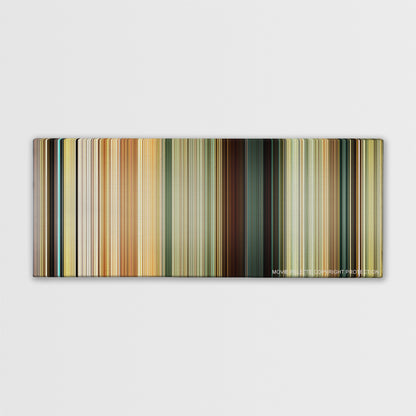 The Impossible color palette canvas print: thousands of thin vertical stripes of color