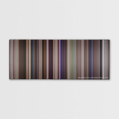 The Girl Next Door color palette canvas print: thousands of thin vertical stripes of color