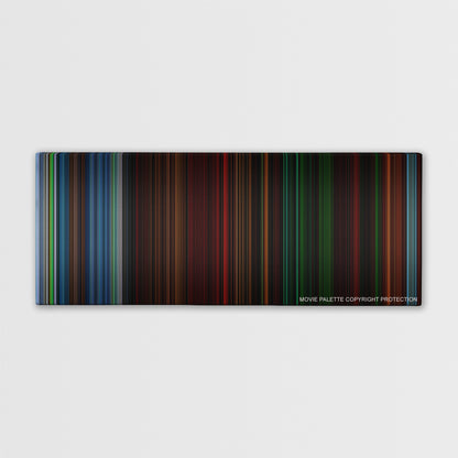 The Descent color palette canvas print: thousands of thin vertical stripes of color
