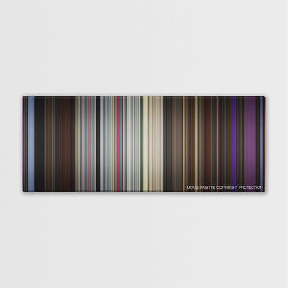 The King of Comedy color palette canvas print: thousands of thin vertical stripes of color