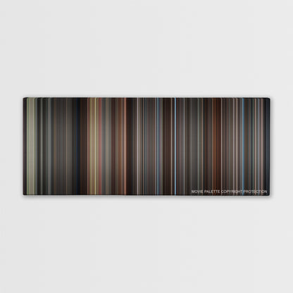 Hidden Figures color palette canvas print: thousands of thin vertical stripes of color