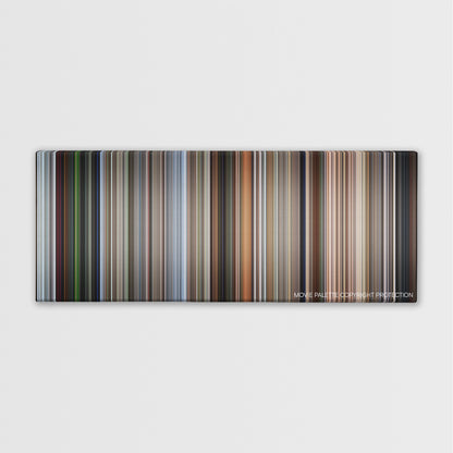 The Living Daylights color palette canvas print: thousands of thin vertical stripes of color