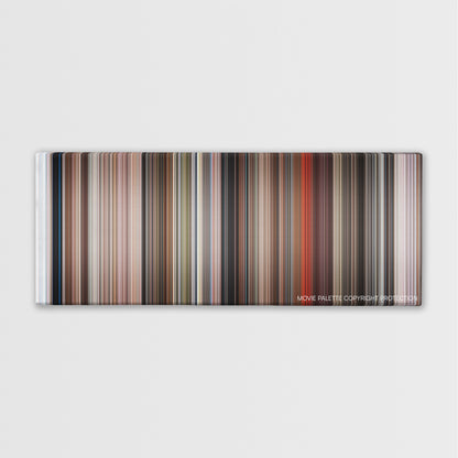 A View to a Kill color palette canvas print: thousands of thin vertical stripes of color