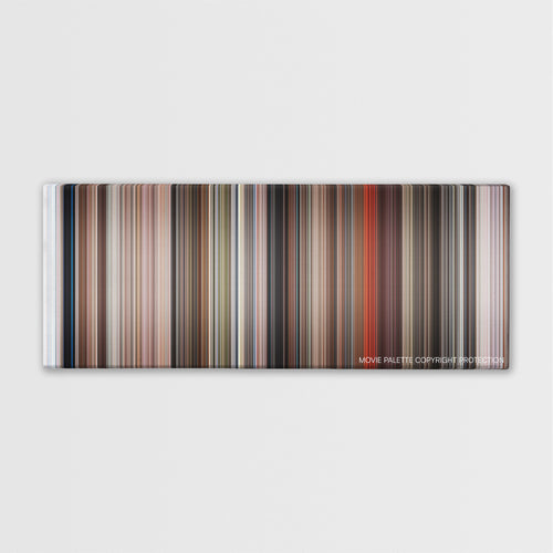 A View to a Kill color palette canvas print: thousands of thin vertical stripes of color