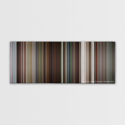 Ace Ventura: When Nature Calls color palette canvas print: thousands of thin vertical stripes of color