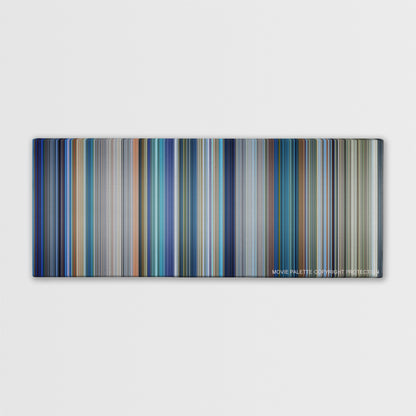 Bad Boys II color palette canvas print: thousands of thin vertical stripes of color