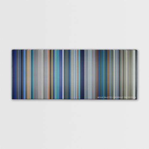 Bad Boys II color palette canvas print: thousands of thin vertical stripes of color