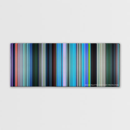 Finding Nemo color palette canvas print: thousands of thin vertical stripes of color