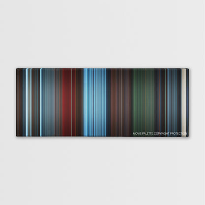 Escape Room color palette canvas print: thousands of thin vertical stripes of color