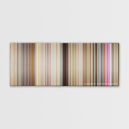 Bad Grandpa color palette canvas print: thousands of thin vertical stripes of color