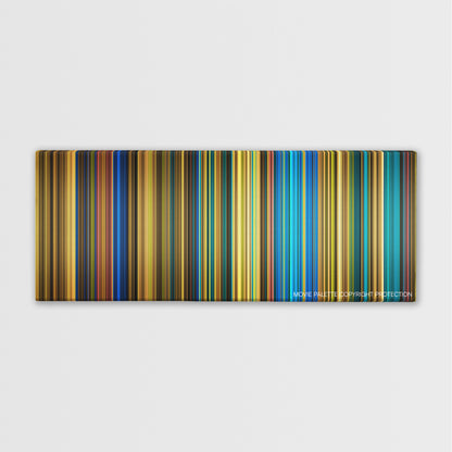 Nosferatu color palette canvas print: thousands of thin vertical stripes of color