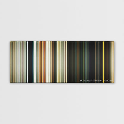 Gemini Man color palette canvas print: thousands of thin vertical stripes of color