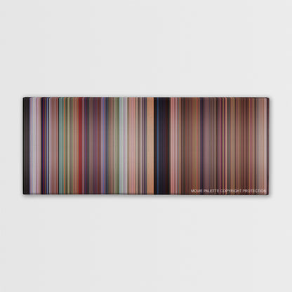 Space Jam color palette canvas print: thousands of thin vertical stripes of color