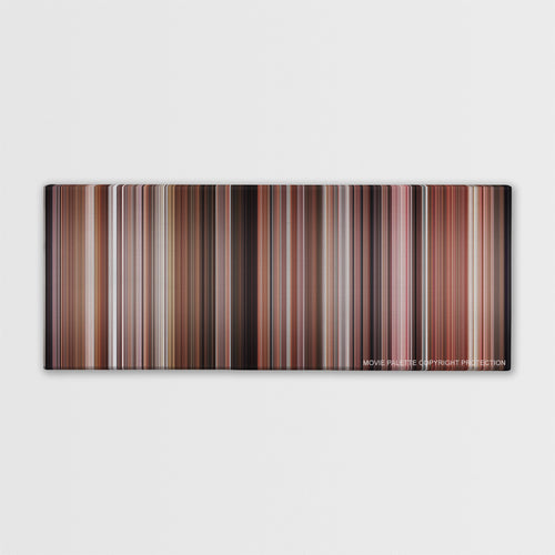 A Christmas Story color palette canvas print: thousands of thin vertical stripes of color