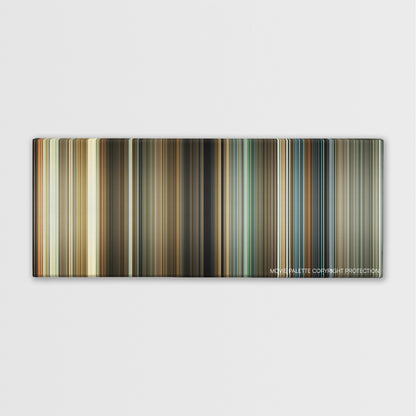The Box color palette canvas print: thousands of thin vertical stripes of color