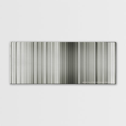 The Great Dictator movie barcode canvas print, the whole film as stripes of color