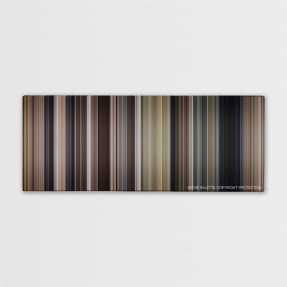 The Bridge on the River Kwai color palette canvas print: thousands of thin vertical stripes of color