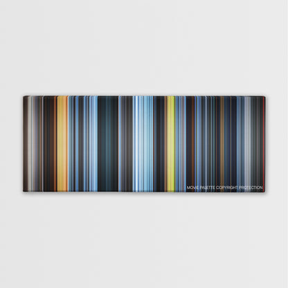 Dreamcatcher color palette canvas print: thousands of thin vertical stripes of color