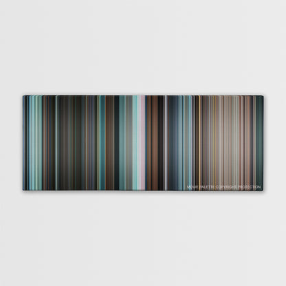 Rocky Balboa color palette canvas print: thousands of thin vertical stripes of color