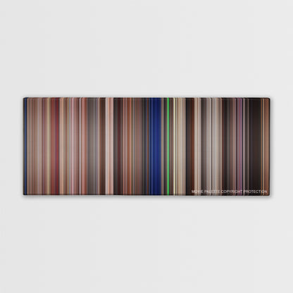 Starship Troopers color palette canvas print: thousands of thin vertical stripes of color