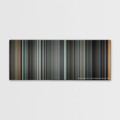 Death Race color palette canvas print: thousands of thin vertical stripes of color