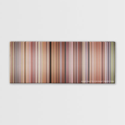 Dead Man Walking color palette canvas print: thousands of thin vertical stripes of color