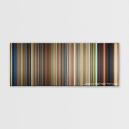 The Spiderwick Chronicles color palette canvas print: thousands of thin vertical stripes of color