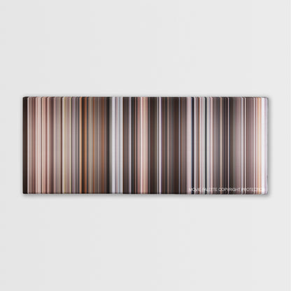 Mr. Popper's Penguins color palette canvas print: thousands of thin vertical stripes of color