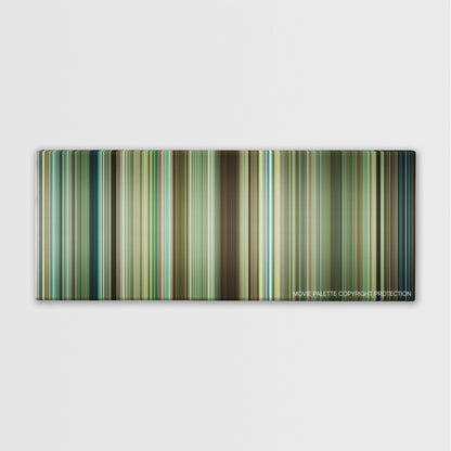 Be Kind Rewind color palette canvas print: thousands of thin vertical stripes of color