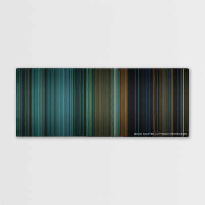 A Good Day to Die Hard color palette canvas print: thousands of thin vertical stripes of color