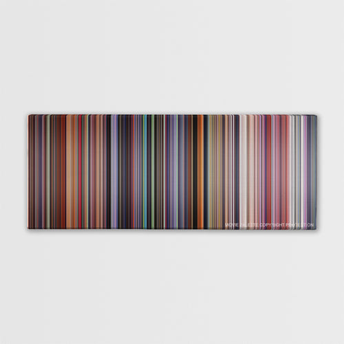 Akira color palette canvas print: thousands of thin vertical stripes of color
