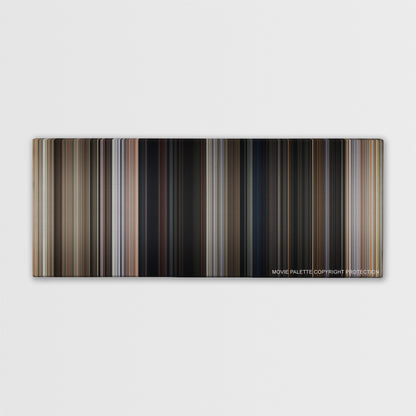 A Fistful of Dollars color palette canvas print: thousands of thin vertical stripes of color