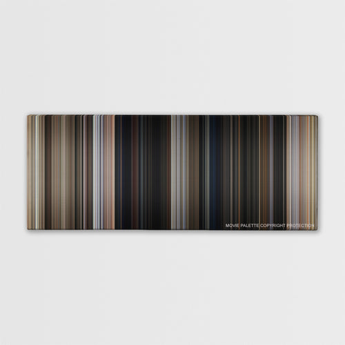 A Fistful of Dollars color palette canvas print: thousands of thin vertical stripes of color