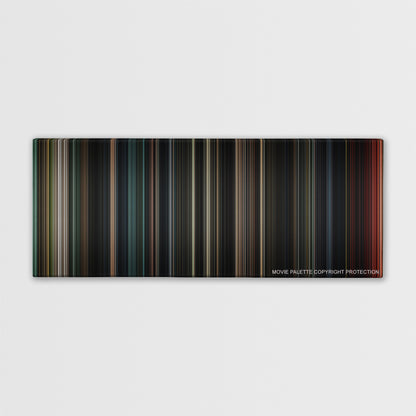 Evil Dead color palette canvas print: thousands of thin vertical stripes of color