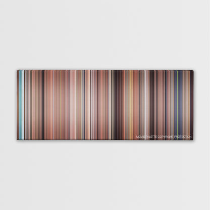 The Pacifier color palette canvas print: thousands of thin vertical stripes of color