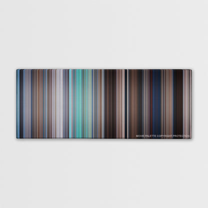 Mary Poppins color palette canvas print: thousands of thin vertical stripes of color