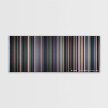 Cinema Paradiso movie barcode canvas print, the whole film as stripes of color