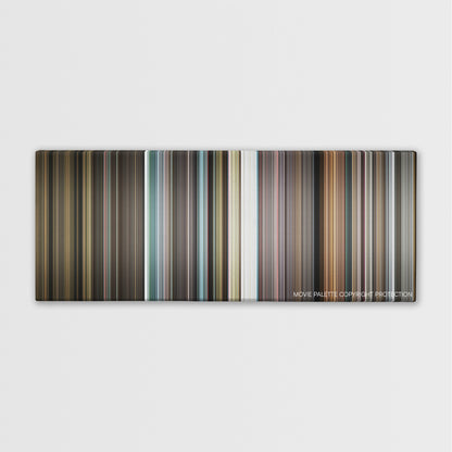 The Death of Stalin color palette canvas print: thousands of thin vertical stripes of color